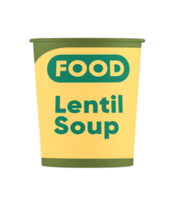 Lentil soup dried food